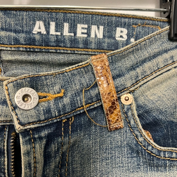 Allen B boot special edition snake skin & country fringe flare boot cut detail - Picture 4 of 5